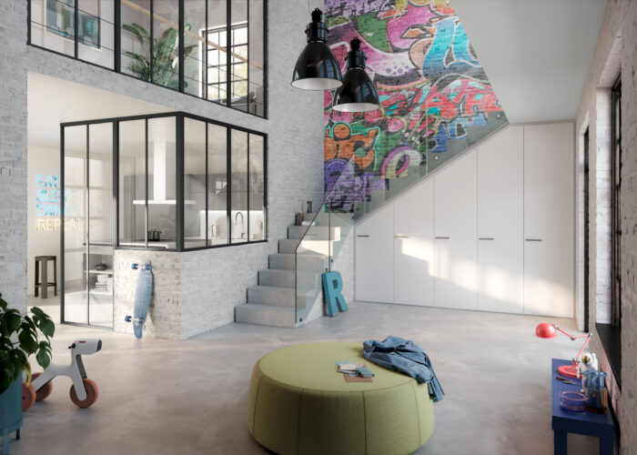High ceilings and extra wide doors
